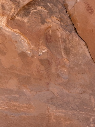 Look close.  Hand print pictographs